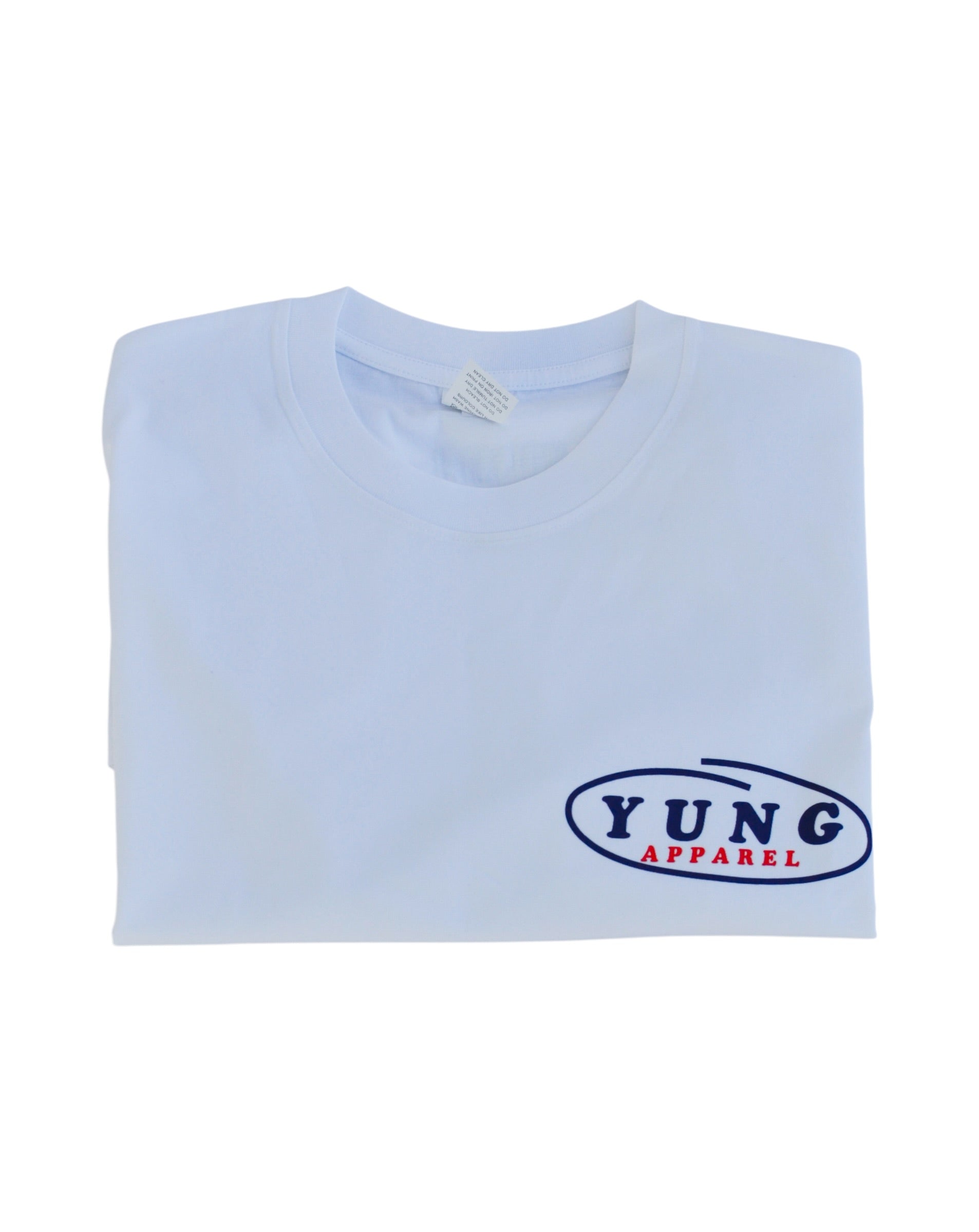 t-shirt with 'YUNG Apparel' logo on a white background
Streetwear South Africa