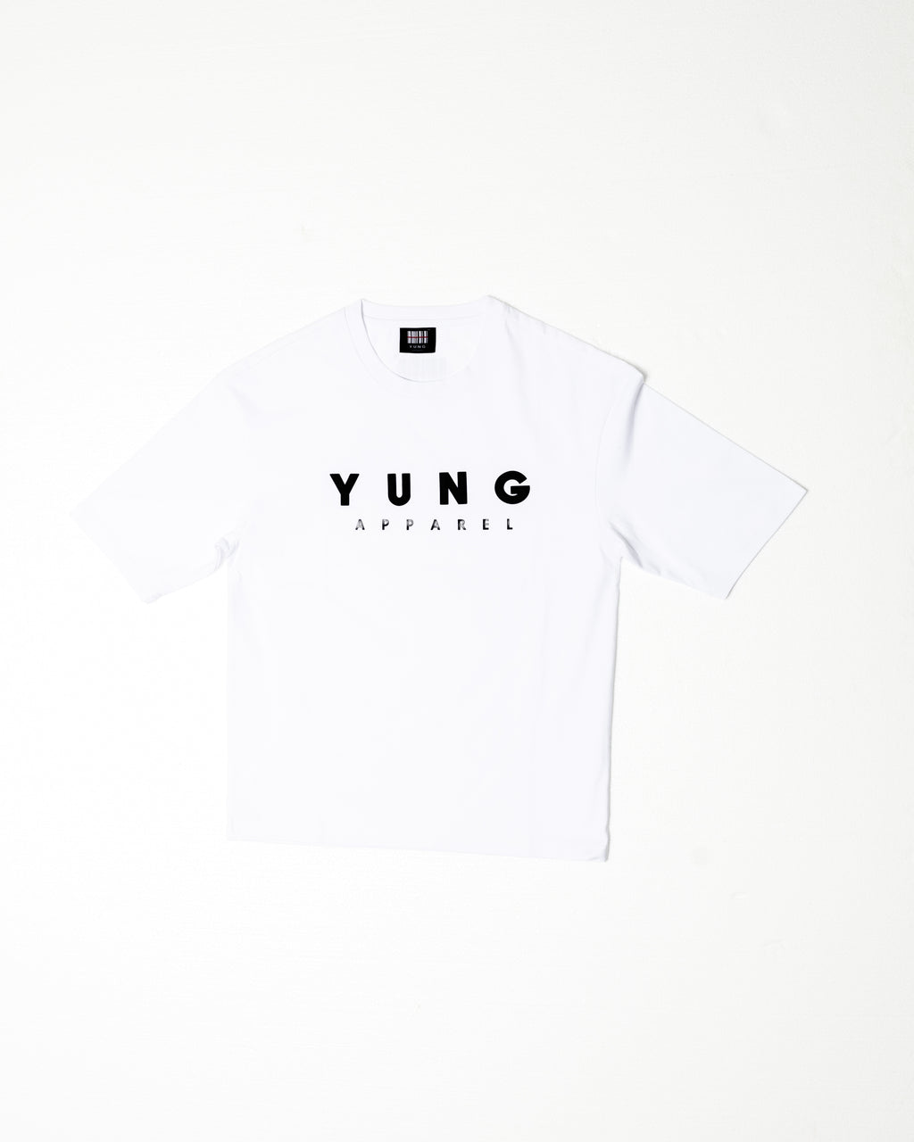 White t-shirt with 'YUNG' branding on a white background
Streetwear South Africa