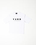White t-shirt with 'YUNG' branding on a white background
Streetwear South Africa