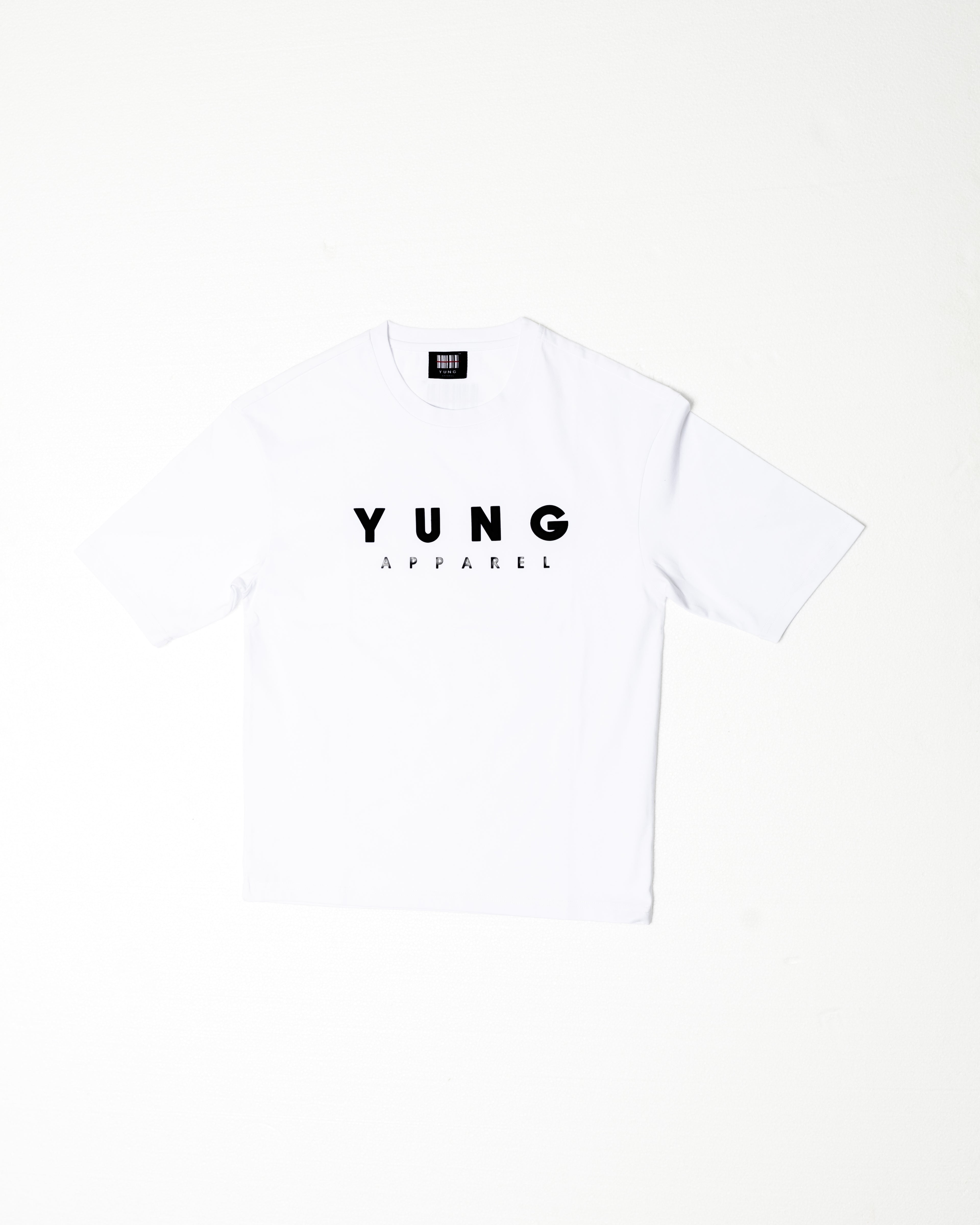 White t-shirt with 'YUNG' branding on a white background
Streetwear South Africa