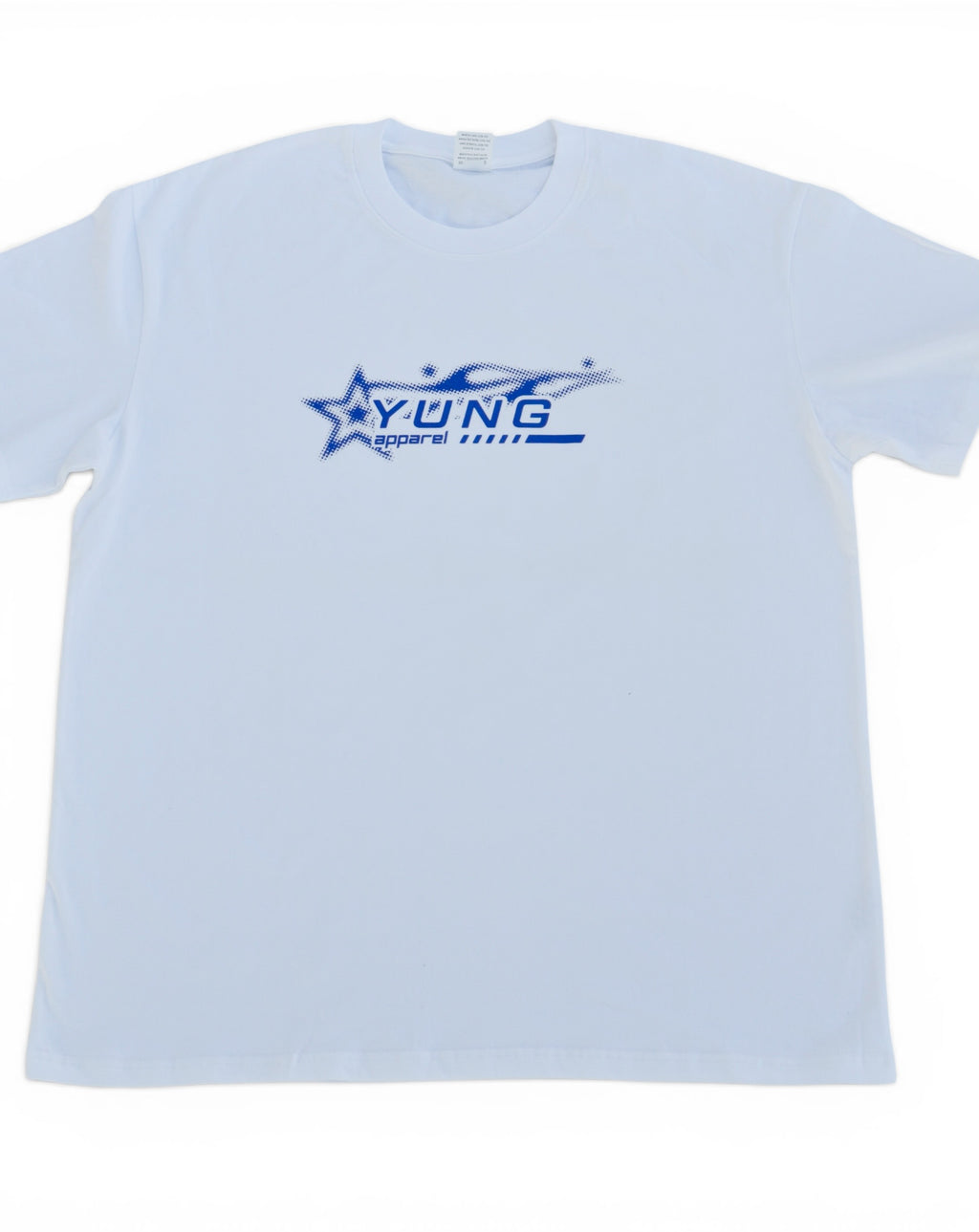 YUNG White t-shirt Skeleton with a blue logo on a white background
Streetwear South Africa