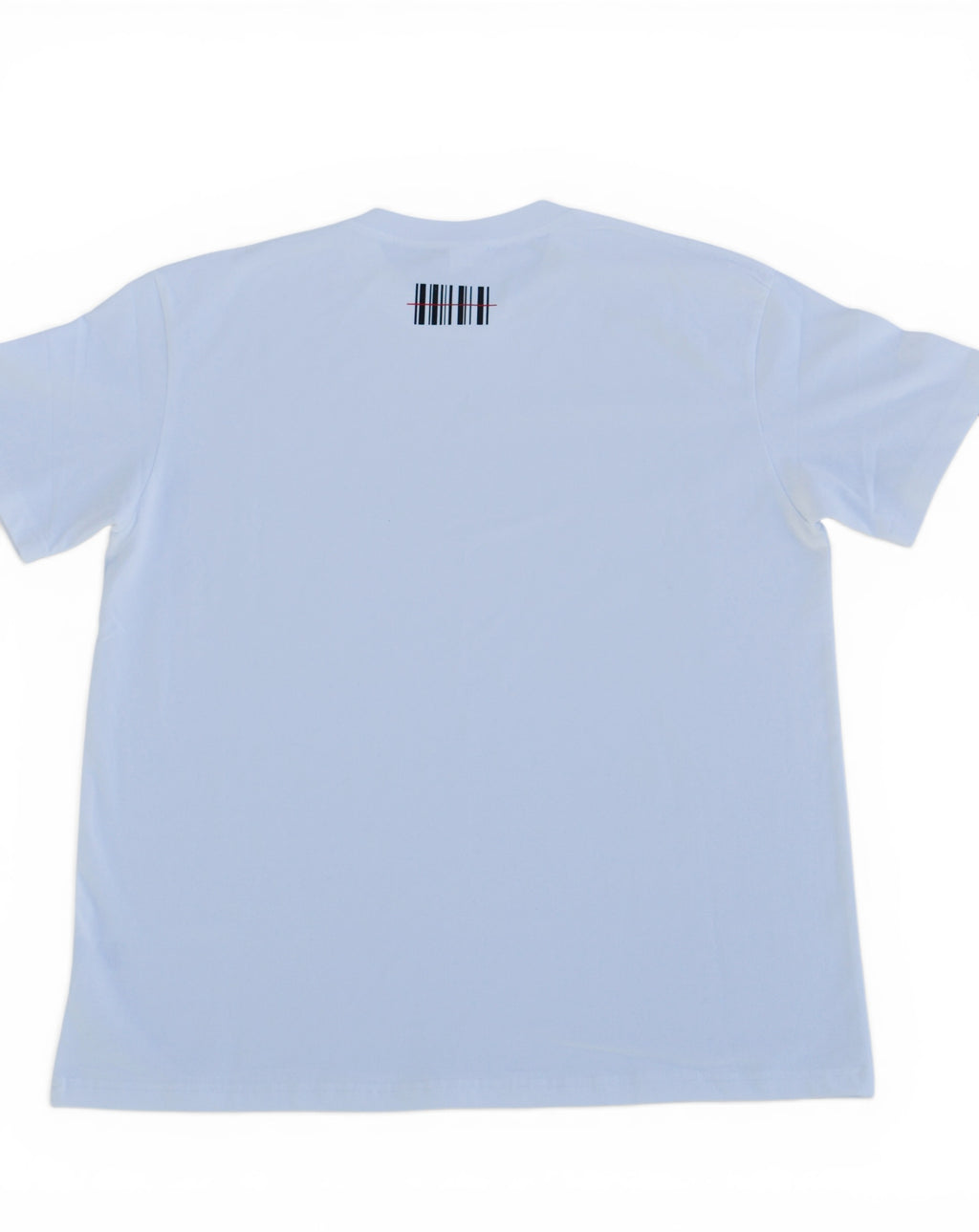 Light blue t-shirt with a barcode on the back against a white background
Streetwear South Africa