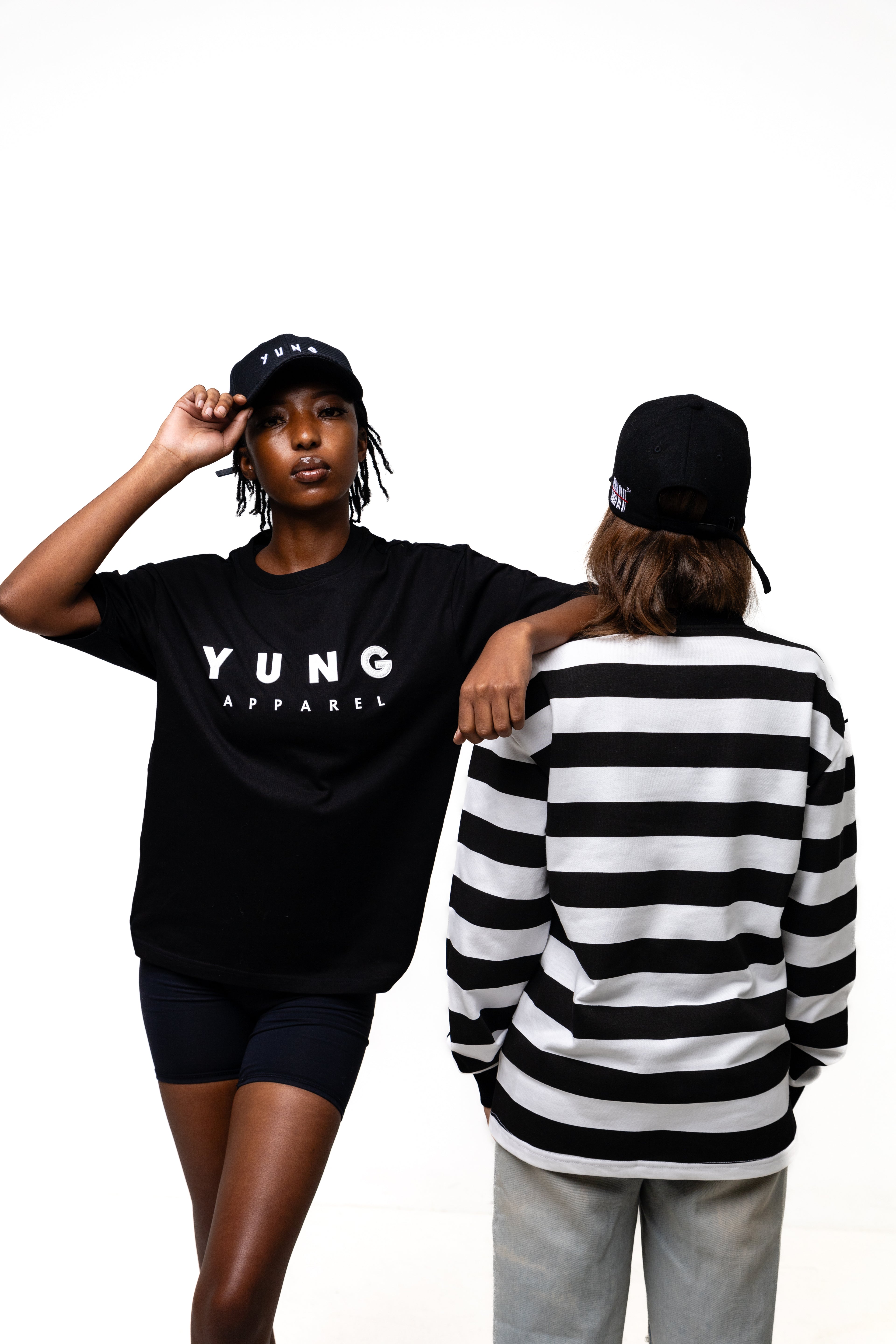 Two people wearing YUNG Apparel clothing on a white background
South Africa