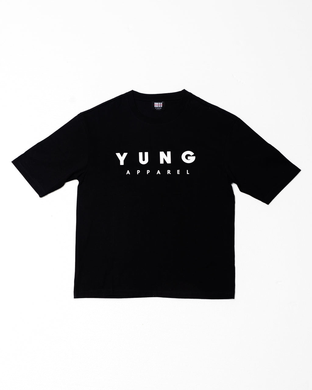 Black t-shirt with 'YUNG APPAREL' text on a white background
Streetwear South Africa