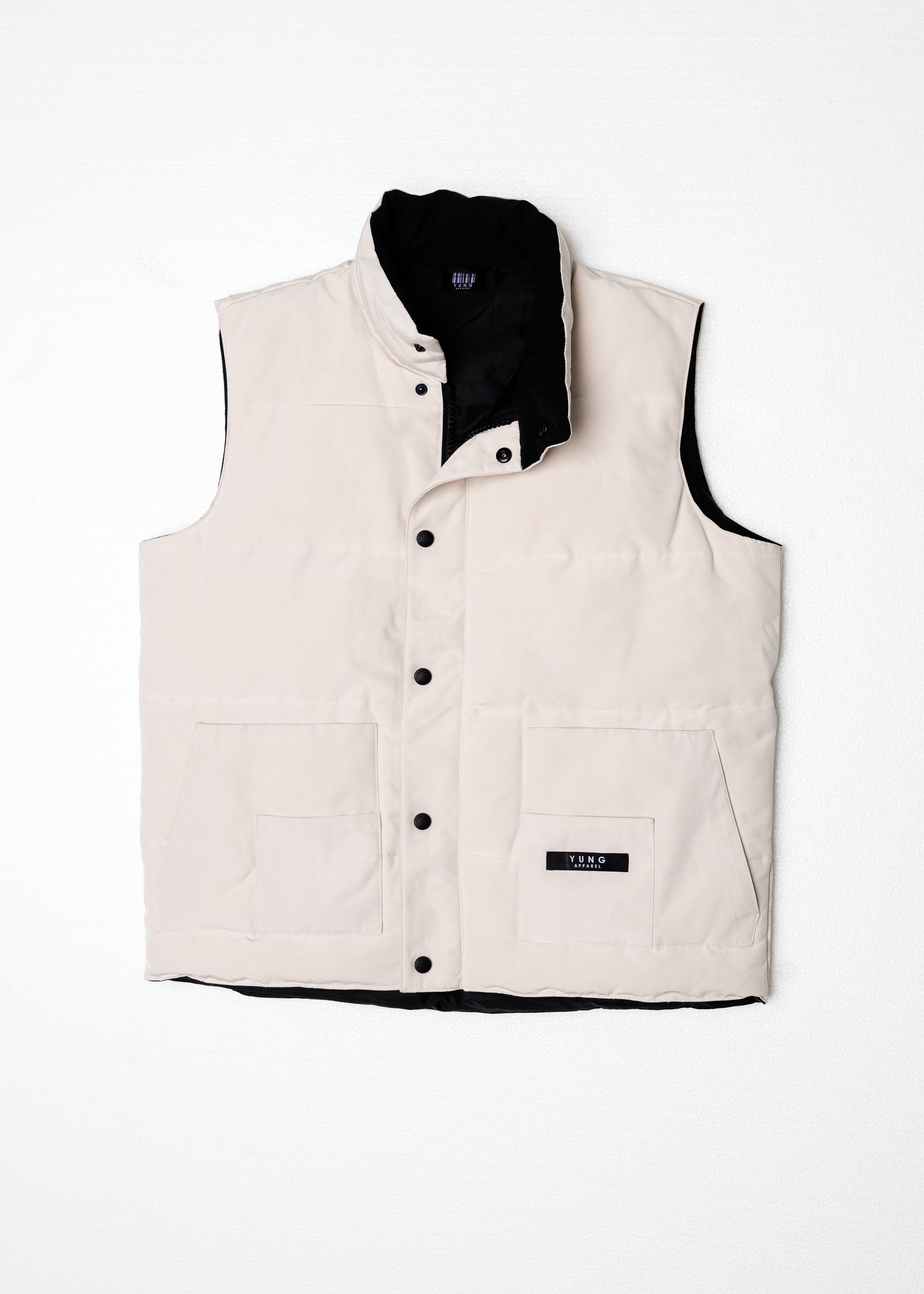 White jacket with black interior lining on a white background
Streetwear South Africa