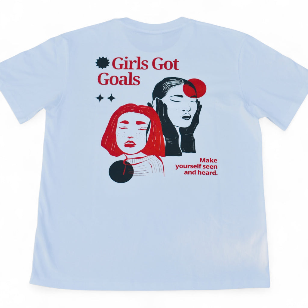 Y U N G two women and text 'Girls Got Goals' on a white background
Streetwear South Africa
