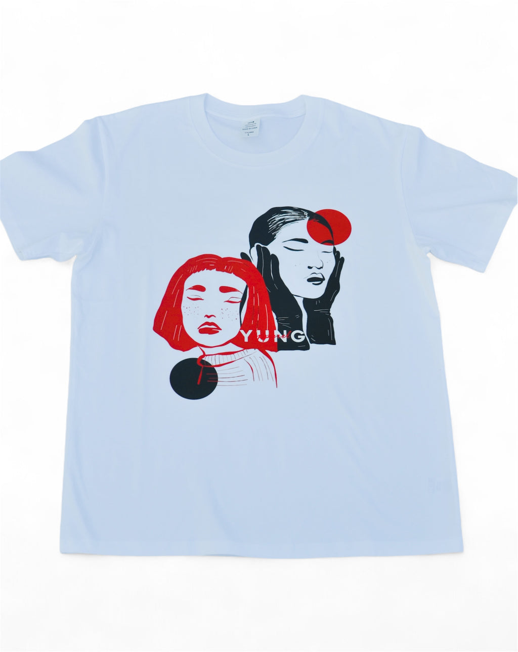 YUNG t-shirt with graphic design of two faces and the word 'YUNG' on a white background
Streetwear South Africa